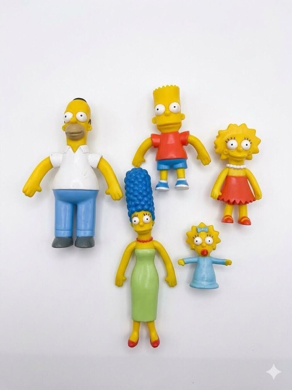 Vintage Simpsons PVC Figures Set of 5 Homer Marge Bart Lisa Maggie Collectible
